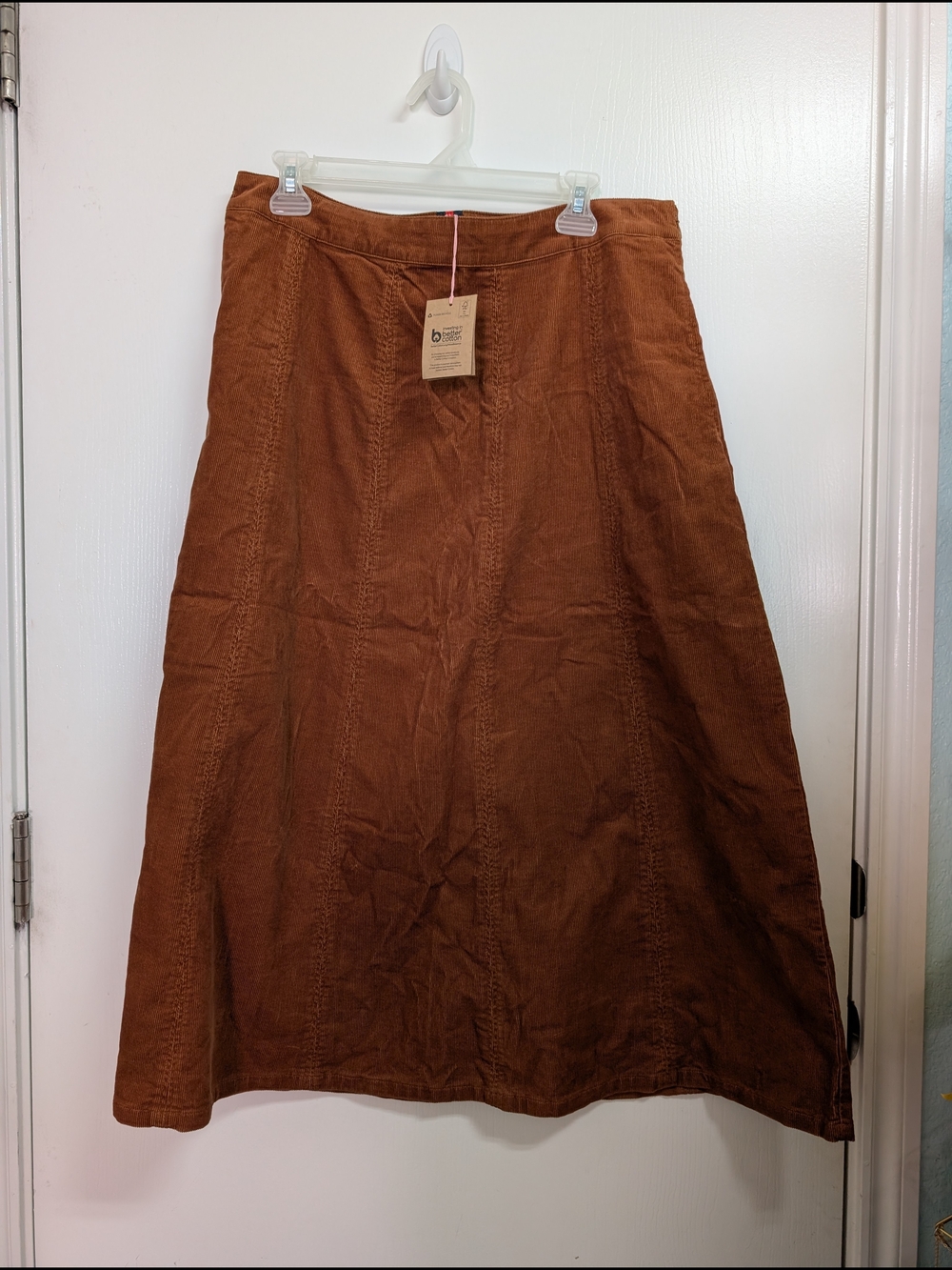 Boden A-Line Corduroy Skirt in Rust